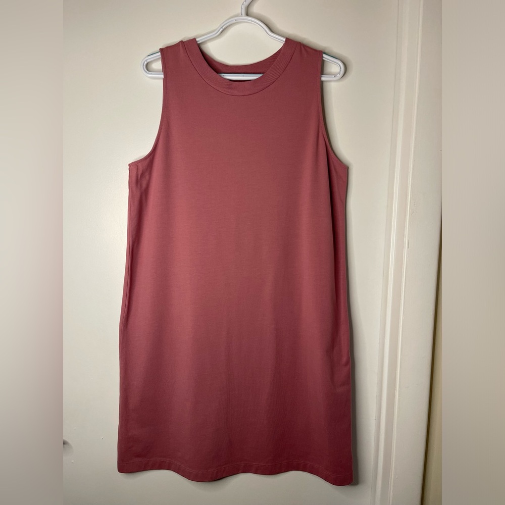 A New Day Sleeveless Tunic Dress – Rose Pink, Size Large, Cotton-Blend